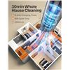 Image 4 : Handheld Cordless Vacuum Cleaner Kit with Accessories - Rechargeable; Powerful Suction - New