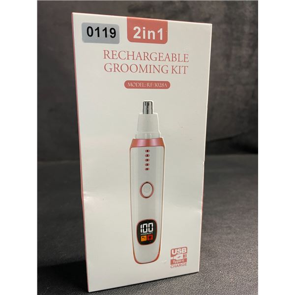 2-in-1 Rechargeable Nose & Ear Hair/Facial Trimmer Device - New