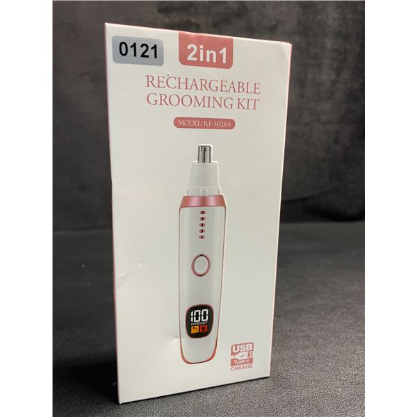 2-in-1 Rechargeable Nose & Ear Hair/Facial Trimmer Device - New