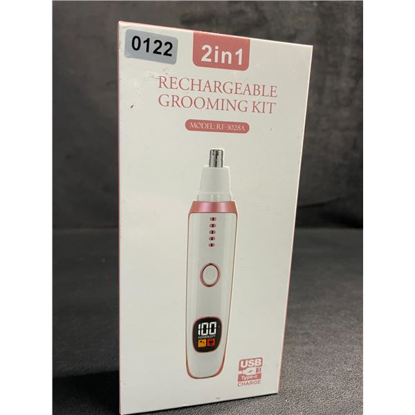 2-in-1 Rechargeable Nose & Ear Hair/Facial Trimmer Device - New