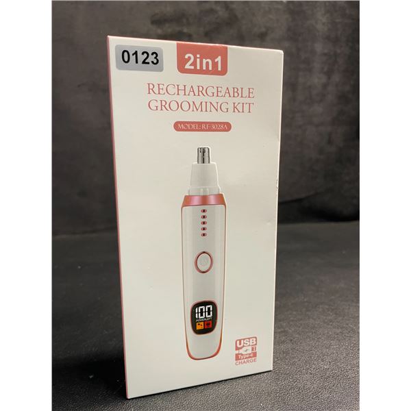2-in-1 Rechargeable Nose & Ear Hair/Facial Trimmer Device - New