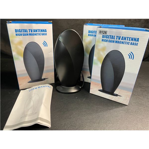 Lot of 3 Digital TV Antennas; Full HD 4K UHD Portable Smart TV Antennas - New in Box