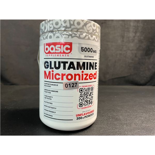 Basic Supplements Glutamine Micronized Powder (300g) Unflavoured - New Sealed