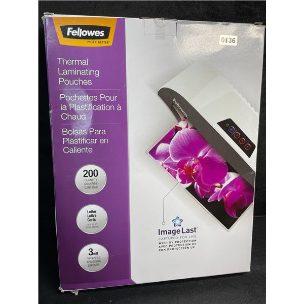 200-Pack of Thermal Laminating Pouches - 9" x 11.5" Letter Size (3mil Thickness) - New