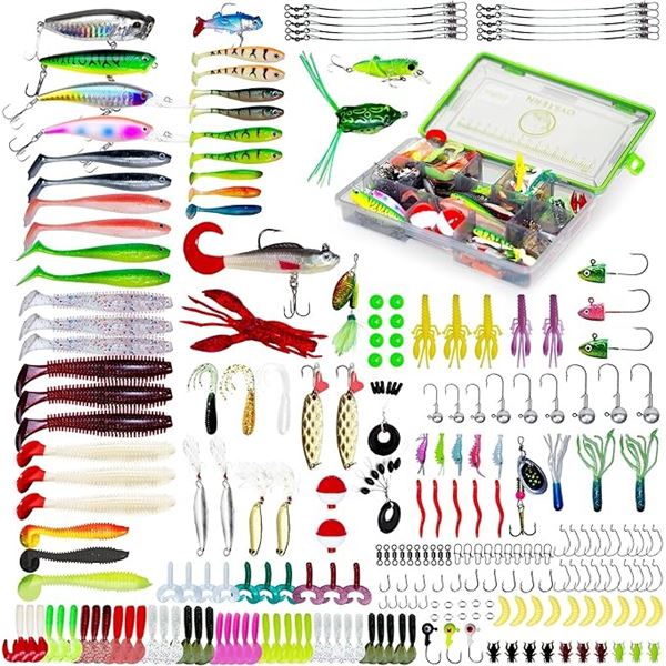 Oystern 232PC Fishing Lure Kit - Fishing Tackle Box with Huge Assortment of Lures! Brand New