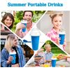 Image 8 : 2PC Frozen Magic Slushy Maker Cups (Pink + Blue) Freeze, Squeeze, Enjoy! New
