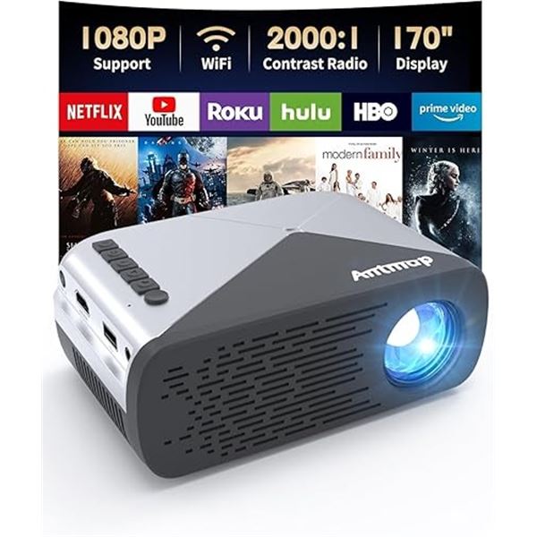 Antmap VF-290 Portable Mini LED Projector with WiFi/Wireless Projection - New in Box