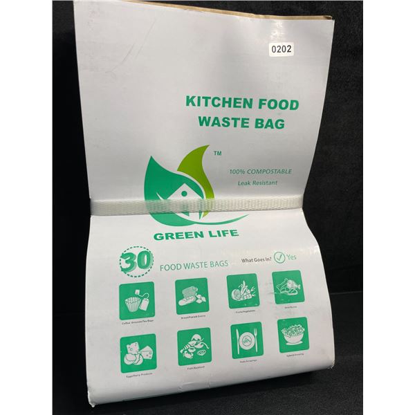 30-Pack of Kitchen Food Waste Bags - 100% Compostable/Leak-Resistant - New