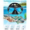 Image 7 : 1 Snorkel Set for Adults - Includes 2 Fins, Snorkel Mask, Snorkel Tube & Storage Bag (Black) New!