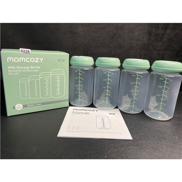 Momcozy 4-Pack Natural Baby Bottles/Milk Storage Bottles (10oz) - Brand New
