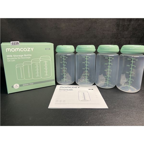 Momcozy 4-Pack Natural Baby Bottles/Milk Storage Bottles (10oz) - Brand New