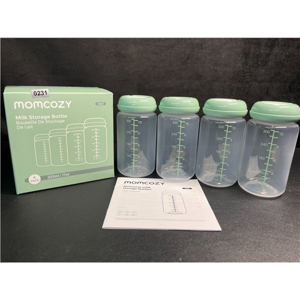 Momcozy 4-Pack Natural Baby Bottles/Milk Storage Bottles (10oz) - Brand New