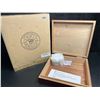 Image 3 : 1 Cherry Finish Spanish Cedar Humidor Box with Magnetic Seal & Humidifier Gel - New