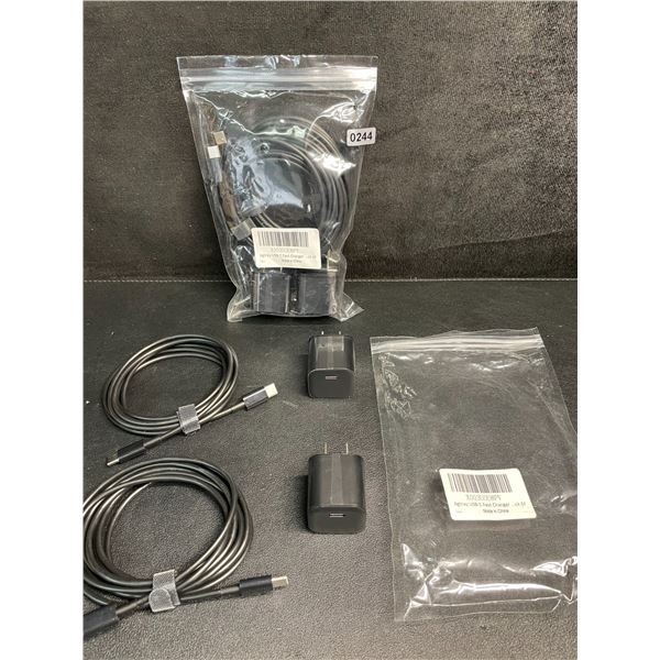 2x 2-Packs of USB-C to C Fast Chargers with 6FT Cords & 20W Blocks (2 Cords/Blocks Per Pack)