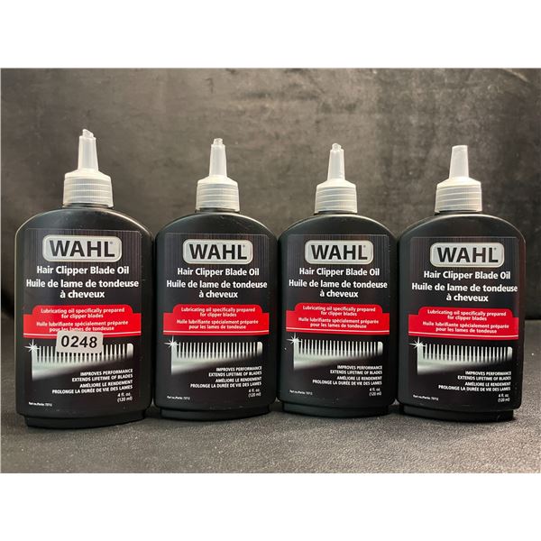 4 Bottles of Wahl Hair Clipper Blade Oil (120ml) - New