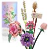 Image 1 : Eternal Flowers 547PC Lego-Style Flower Bouquet Building Block Toy Set - Brand New