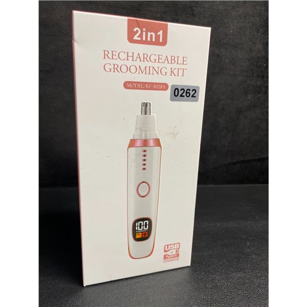 2-in-1 Rechargeable Nose & Ear Hair/Facial Trimmer Device - New