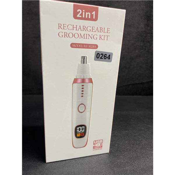 2-in-1 Rechargeable Nose & Ear Hair/Facial Trimmer Device - New