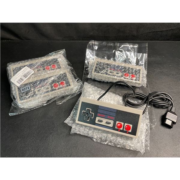 Lot of 4 Classic NES Controllers for NES Video Game Consoles - Brand New