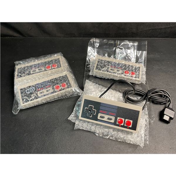 Lot of 4 Classic NES Controllers for NES Video Game Consoles - Brand New