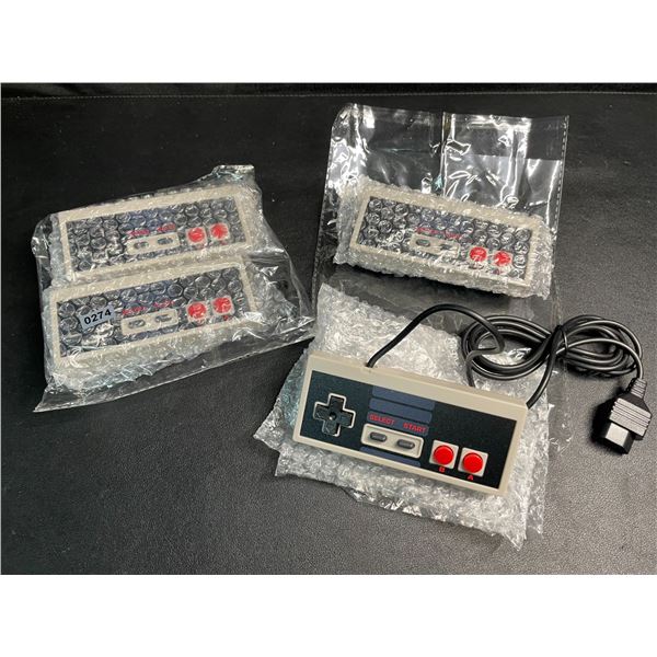 Lot of 4 Classic NES Controllers for NES Video Game Consoles - Brand New