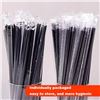 Image 4 : 2 Packs (100pcs Each) Individually Wrapped Jumbo Smoothie Straws/Bubble Tea Straws - New