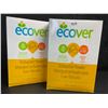 Image 1 : 2 Boxes of Ecover Natural Plant-Based Dishwasher Powder (1.36kg) Citrus - New