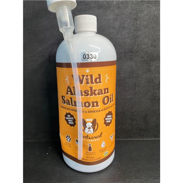 Pure Wild Alaskan Salmon Oil by Natural Dog Company (946ml Bottle) with Omega 3 & Omega 6 - New
