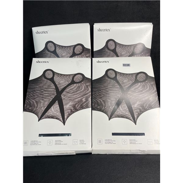 4 Packs of Sheertex Control Top Sheer Rip-Resist Tights for Women (Size S) - New