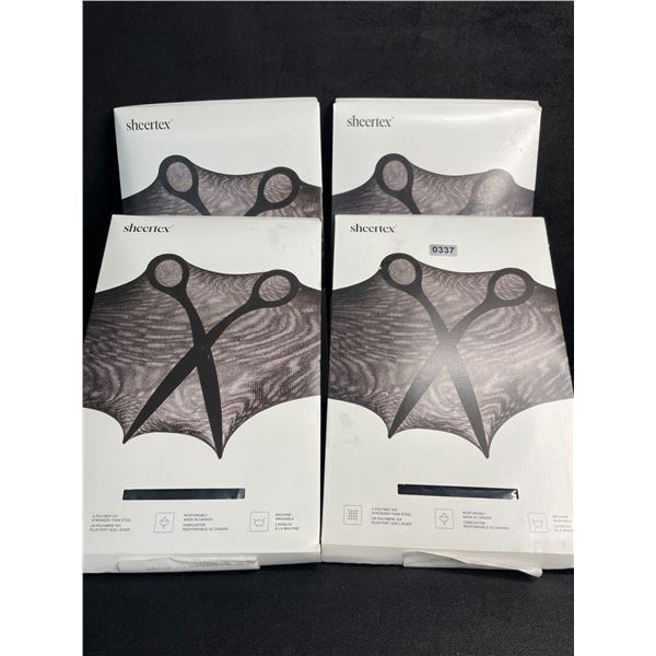4 Packs of Sheertex Control Top Sheer Rip-Resist Tights for Women (Size S) - New
