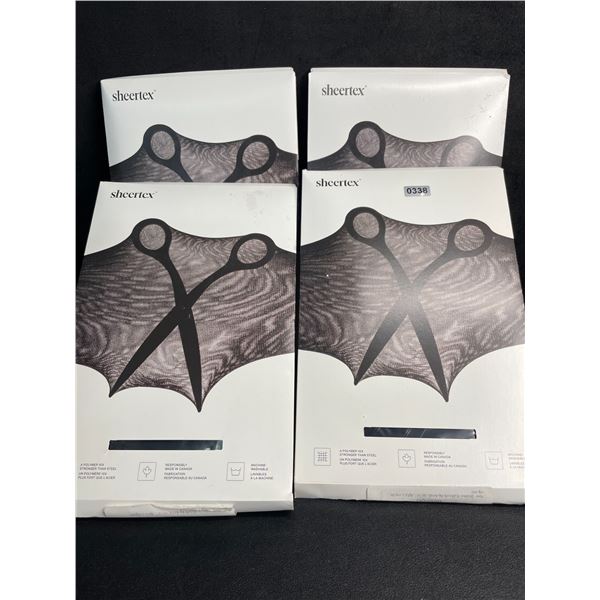 4 Packs of Sheertex Control Top Sheer Rip-Resist Tights for Women (Size S) - New