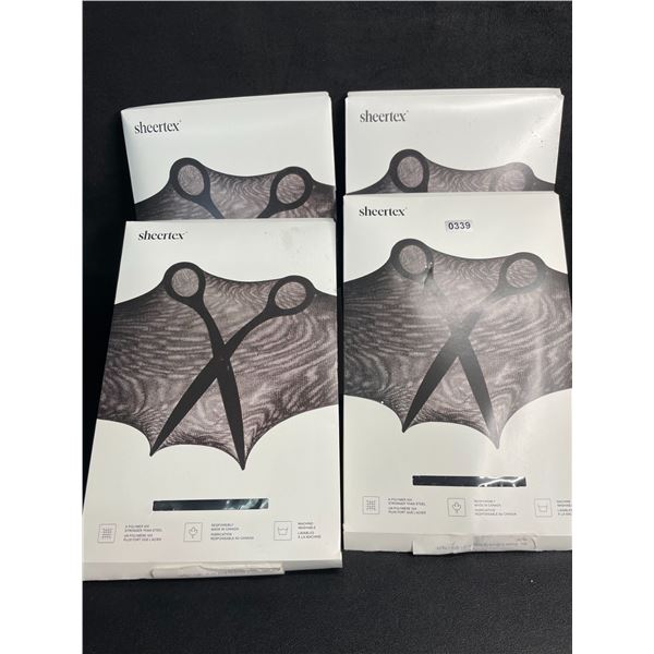 4 Packs of Sheertex Control Top Sheer Rip-Resist Tights for Women (Size S) - New