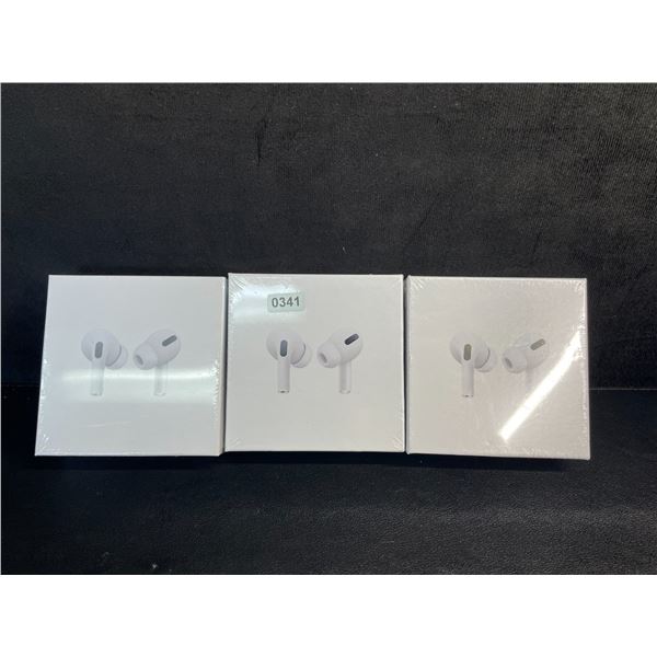 Lot of 3 Air-Pod Style Wireless Earbuds with Charging Cases - New Sealed!