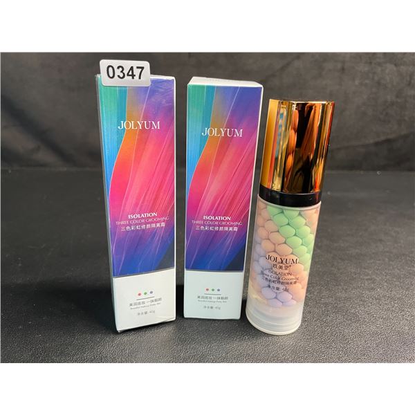 Lot of 2 Jolyum Three Color Grooming Isolation One-Step Makeup Primers (40g) - New
