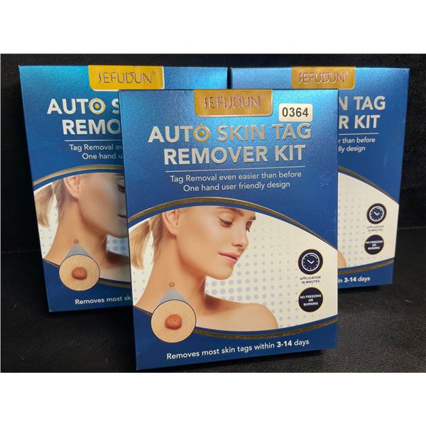Lot of 3 Auto Skin Tag Remover Kits - Removes Most Skin Tags within 3-14 Days - New