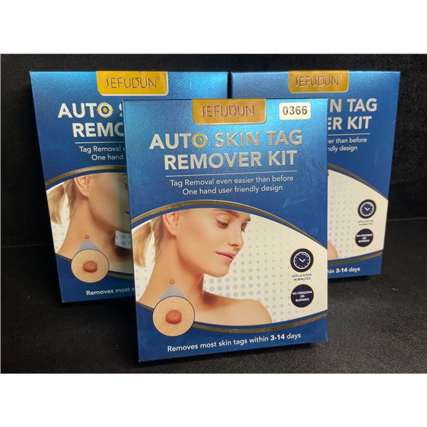 Lot of 3 Auto Skin Tag Remover Kits - Removes Most Skin Tags within 3-14 Days - New