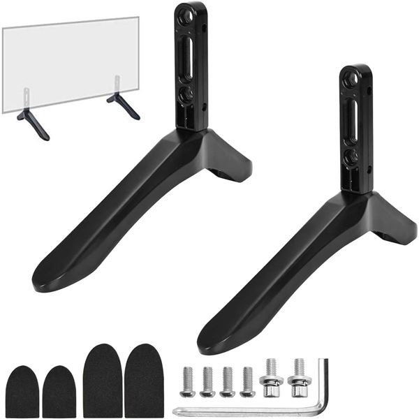 Universal TV Stand Base/Legs for 32-65" TV's - No Drilling - Compatible w/ Smart TV's/LCD/LED/etc.