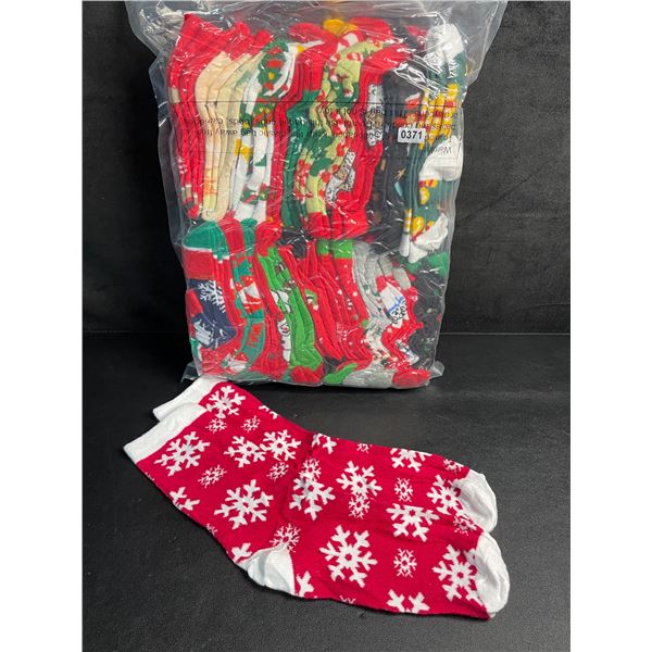 18-Pairs of Christmas Socks for Kids - Assorted Cute Xmas Designs - New