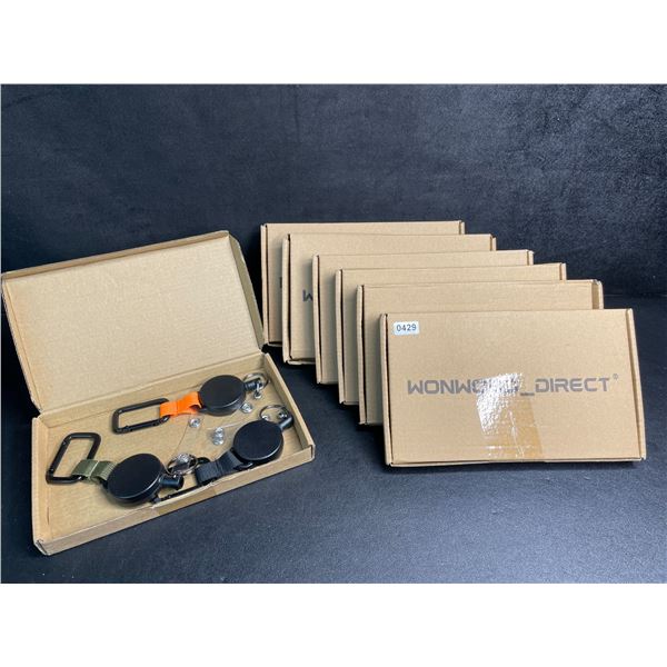 7 Boxes (3PCS Each) Retractable Badge Holders/Key Chains; Badge Reels w/ Carabiner Clips - New