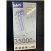 Image 2 : N6 High-Capacity (35,000mAh) Portable Power Bank/Charger w/ Built-In Charge Cables - New Sealed!