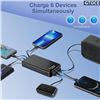 Image 8 : N6 High-Capacity (35,000mAh) Portable Power Bank/Charger w/ Built-In Charge Cables - New Sealed!