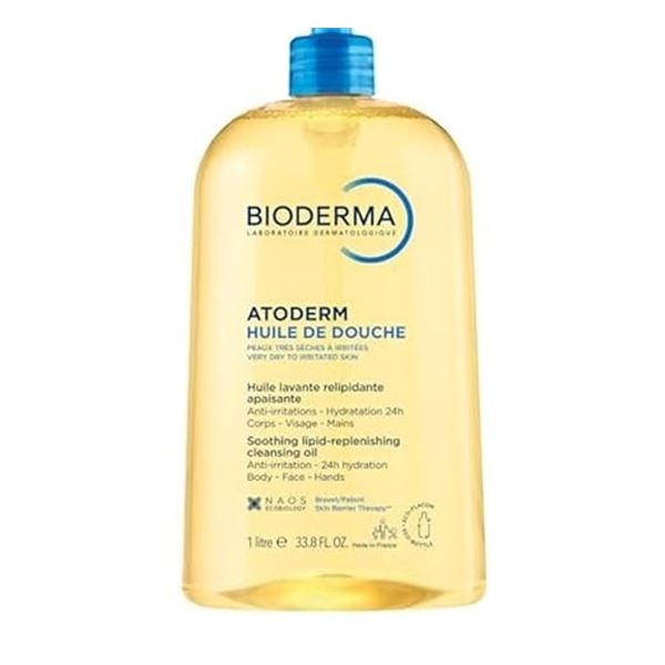 Bioderma Atoderm Shower-Oil (1L) Cleansing-Oil For Face & Body for Very Dry/Irritated Skin