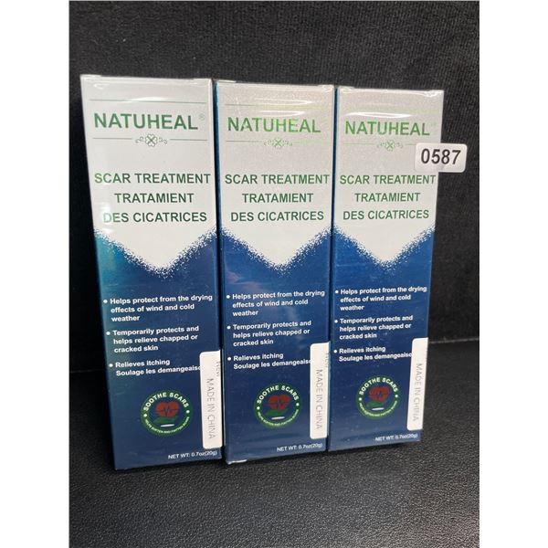 3 Boxes of Natuheal Scar Treatment Cream (20g) Protects/Soothes/Relieves Itching - New