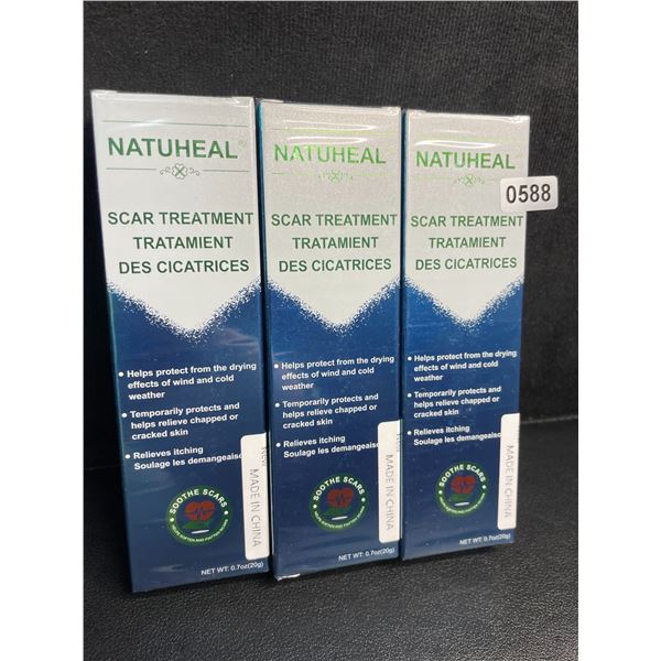 3 Boxes of Natuheal Scar Treatment Cream (20g) Protects/Soothes/Relieves Itching - New