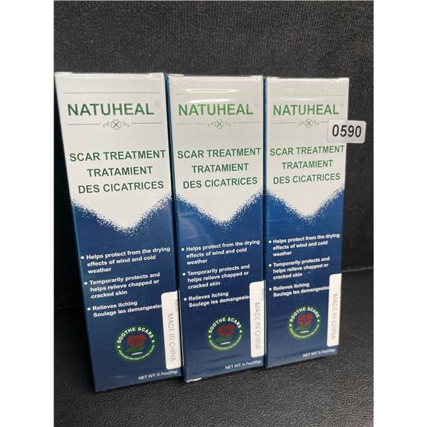 3 Boxes of Natuheal Scar Treatment Cream (20g) Protects/Soothes/Relieves Itching - New