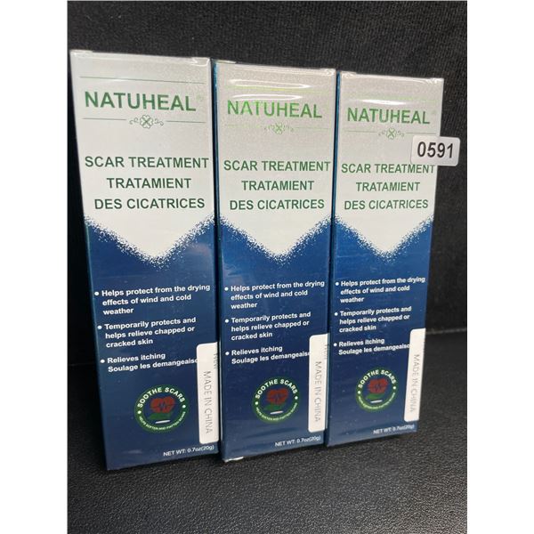 3 Boxes of Natuheal Scar Treatment Cream (20g) Protects/Soothes/Relieves Itching - New