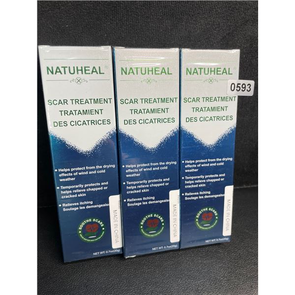 3 Boxes of Natuheal Scar Treatment Cream (20g) Protects/Soothes/Relieves Itching - New