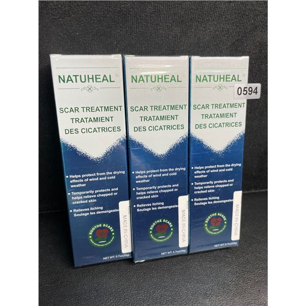 3 Boxes of Natuheal Scar Treatment Cream (20g) Protects/Soothes/Relieves Itching - New
