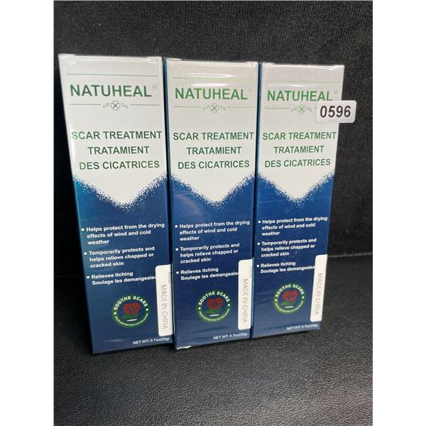 3 Boxes of Natuheal Scar Treatment Cream (20g) Protects/Soothes/Relieves Itching - New