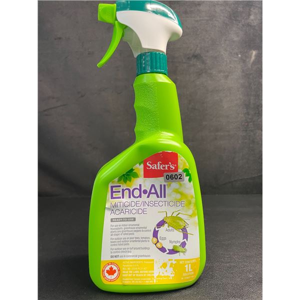 Safer's End-All Miticide/Insecticide Spray (1L Bottle) For Indoor/Outdoor Plants - New